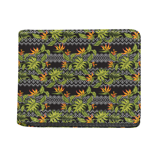 Ethnic Bird Of Paradise Pattern Print Bifold Wallet