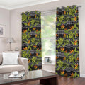 Ethnic Bird Of Paradise Pattern Print Dimout Grommet Curtains
