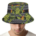 Ethnic Bird Of Paradise Pattern Print Bucket Hat