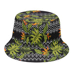 Ethnic Bird Of Paradise Pattern Print Bucket Hat