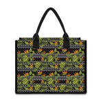 Ethnic Bird Of Paradise Pattern Print Canvas Tote Bag