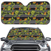 Ethnic Bird Of Paradise Pattern Print Car Windshield Sun Shade