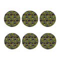 Ethnic Bird Of Paradise Pattern Print Coaster Set
