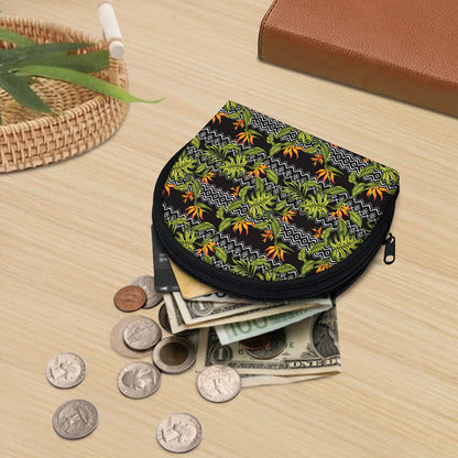 Ethnic Bird Of Paradise Pattern Print Coin Purse
