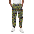 Ethnic Bird Of Paradise Pattern Print Cotton Sweatpants