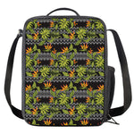 Ethnic Bird Of Paradise Pattern Print Crossbody Lunch Bag