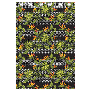 Ethnic Bird Of Paradise Pattern Print Curtain