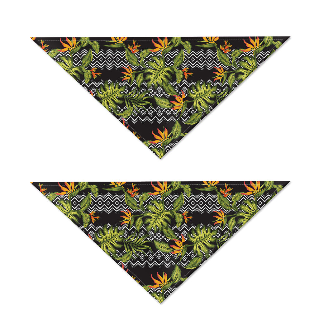 Ethnic Bird Of Paradise Pattern Print Dog Bandana