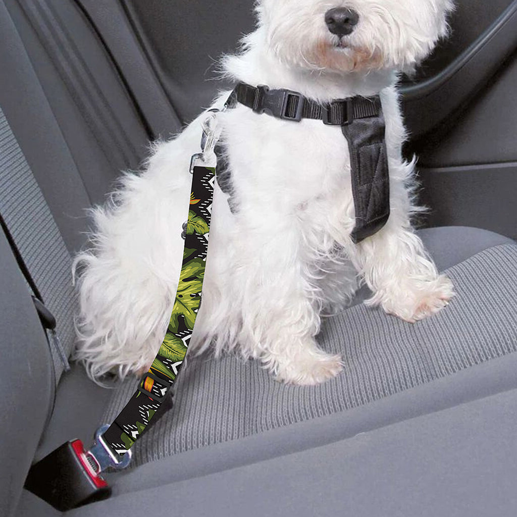 Ethnic Bird Of Paradise Pattern Print Dog Seat Belt