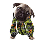 Ethnic Bird Of Paradise Pattern Print Dog Zip Up Hoodie