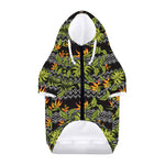 Ethnic Bird Of Paradise Pattern Print Dog Zip Up Hoodie