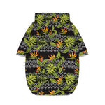 Ethnic Bird Of Paradise Pattern Print Dog Zip Up Hoodie