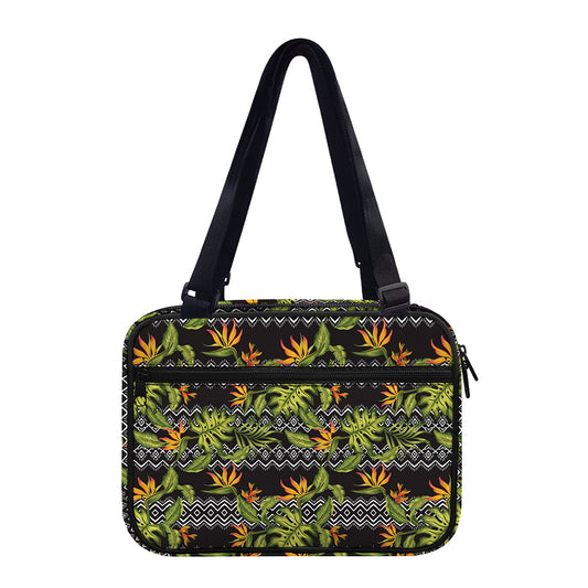 Ethnic Bird Of Paradise Pattern Print Double Strap Bible Bag