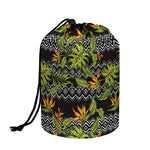 Ethnic Bird Of Paradise Pattern Print Drawstring Makeup Bag
