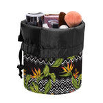 Ethnic Bird Of Paradise Pattern Print Drawstring Makeup Bag