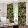 Ethnic Bird Of Paradise Pattern Print Extra Wide Grommet Curtains