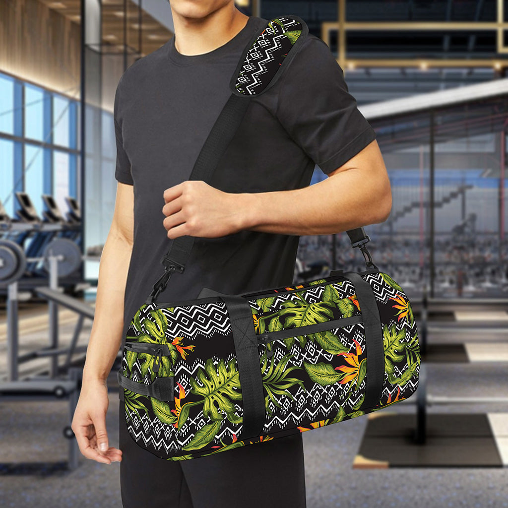 Ethnic Bird Of Paradise Pattern Print Gym Bag