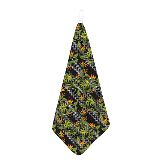 Ethnic Bird Of Paradise Pattern Print Hand Towel
