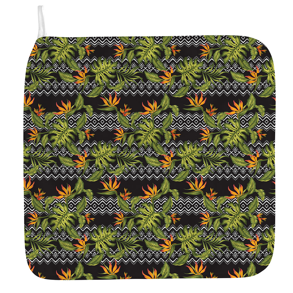 Ethnic Bird Of Paradise Pattern Print Hand Towel