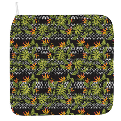 Ethnic Bird Of Paradise Pattern Print Hand Towel