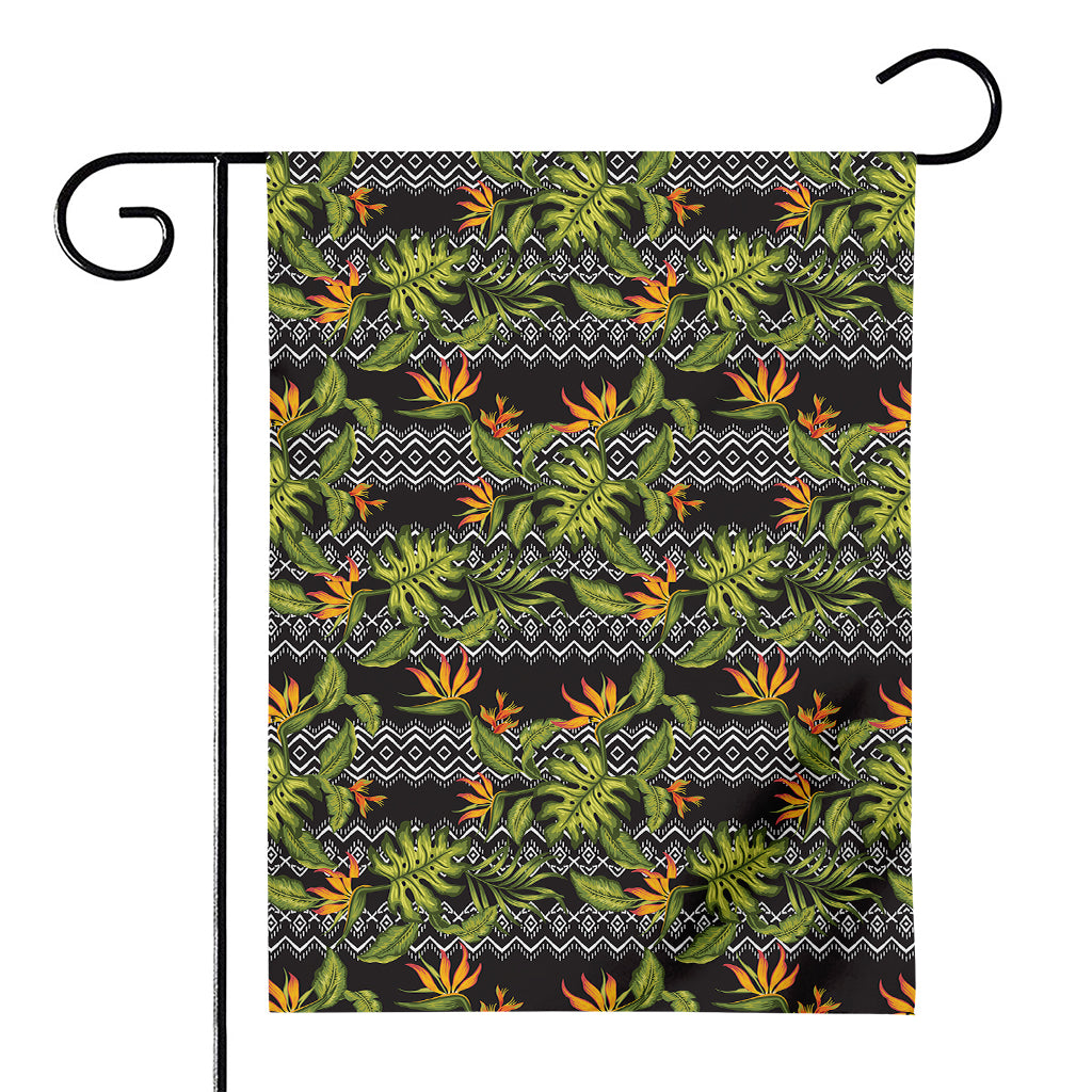 Ethnic Bird Of Paradise Pattern Print House Flag