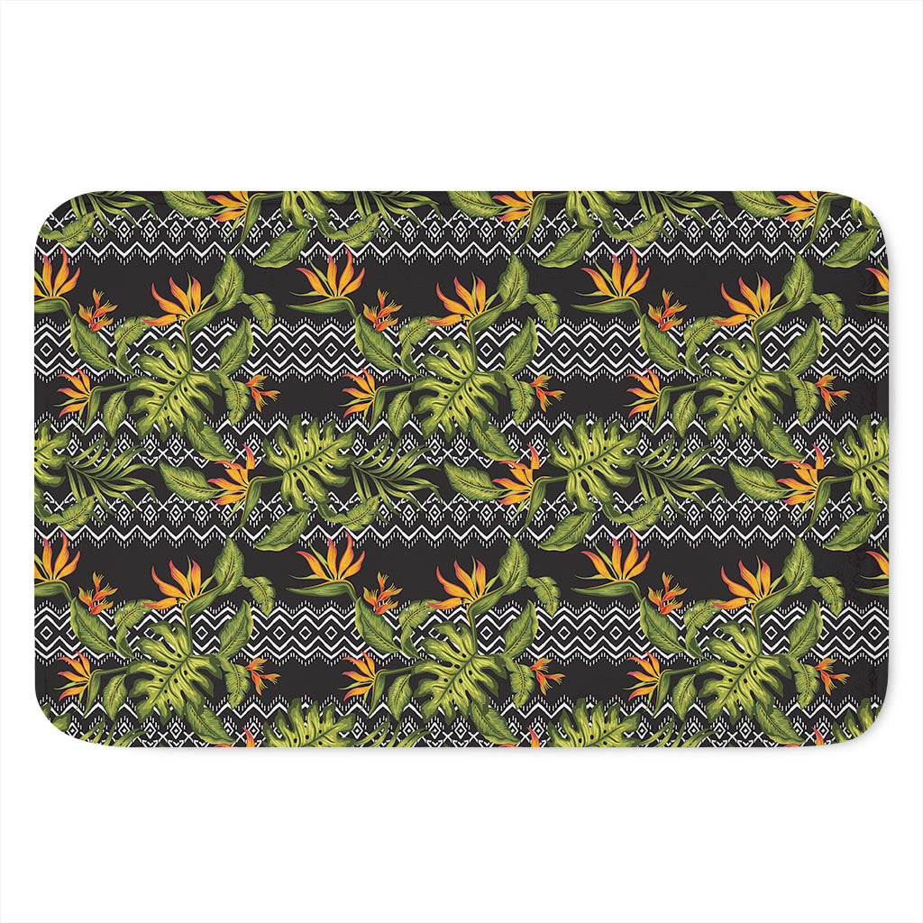 Ethnic Bird Of Paradise Pattern Print Indoor Door Mat