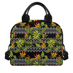 Ethnic Bird Of Paradise Pattern Print Insulated Lunch Bag