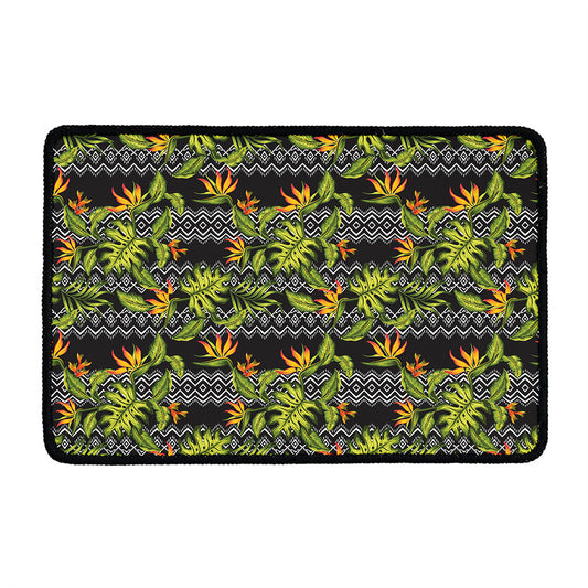 Ethnic Bird Of Paradise Pattern Print Kitchen Mat