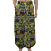 Ethnic Bird Of Paradise Pattern Print Lantern Pants