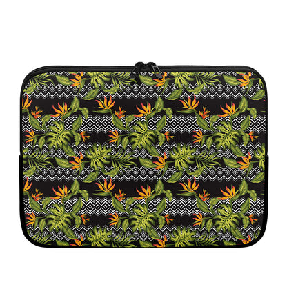 Ethnic Bird Of Paradise Pattern Print Laptop Sleeve