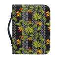 Ethnic Bird Of Paradise Pattern Print Leather Bible Cover