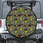 Ethnic Bird Of Paradise Pattern Print Leather Spare Tire Cover