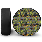 Ethnic Bird Of Paradise Pattern Print Leather Spare Tire Cover