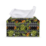Ethnic Bird Of Paradise Pattern Print Leather Tissue Box Cover