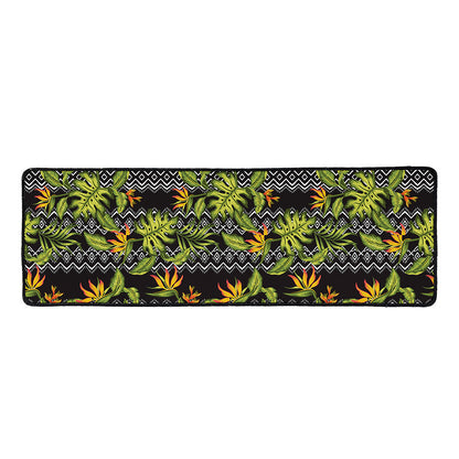 Ethnic Bird Of Paradise Pattern Print Long Kitchen Mat