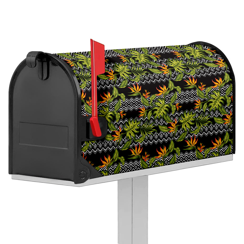 Ethnic Bird Of Paradise Pattern Print Mailbox Cover