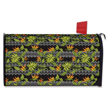 Ethnic Bird Of Paradise Pattern Print Mailbox Cover