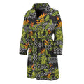Ethnic Bird Of Paradise Pattern Print Men's Bathrobe