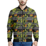 Ethnic Bird Of Paradise Pattern Print Men's Bomber Jacket