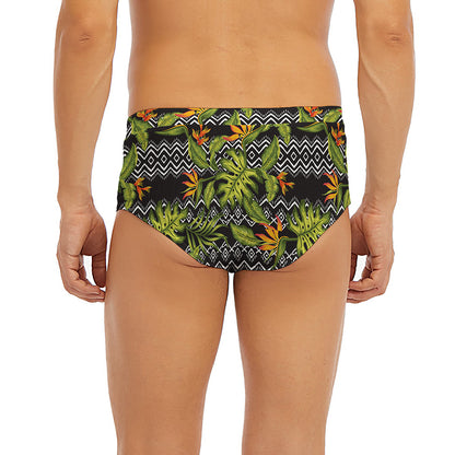 Ethnic Bird Of Paradise Pattern Print Men's Briefs