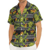 Ethnic Bird Of Paradise Pattern Print Men's Deep V-Neck Shirt