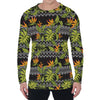 Ethnic Bird Of Paradise Pattern Print Men's Long Sleeve T-Shirt