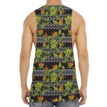 Ethnic Bird Of Paradise Pattern Print Men's Muscle Tank Top