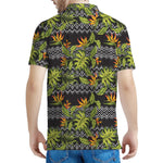 Ethnic Bird Of Paradise Pattern Print Men's Polo Shirt