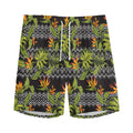 Ethnic Bird Of Paradise Pattern Print Men's Athletic Shorts