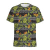 Ethnic Bird Of Paradise Pattern Print Men's Sports T-Shirt