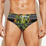 Ethnic Bird Of Paradise Pattern Print Men's Swim Briefs