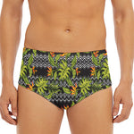 Ethnic Bird Of Paradise Pattern Print Men's Triangle Swim Briefs