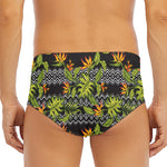 Ethnic Bird Of Paradise Pattern Print Men's Triangle Swim Briefs