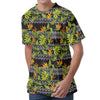 Ethnic Bird Of Paradise Pattern Print Men's Velvet T-Shirt